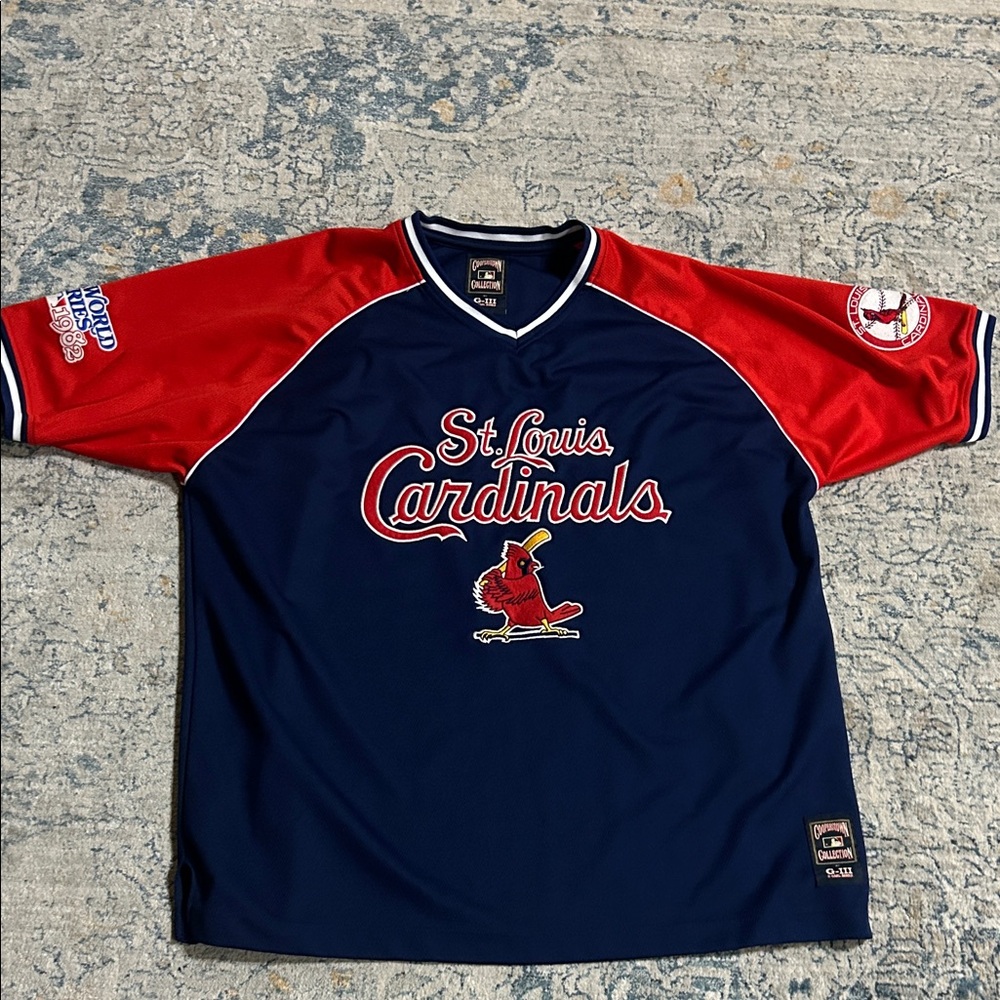COOPERSTOWN COLLECTION MENS SZ 3XL ST.LOUIS CARDINALS JERSEY WORLD SERIES 1982